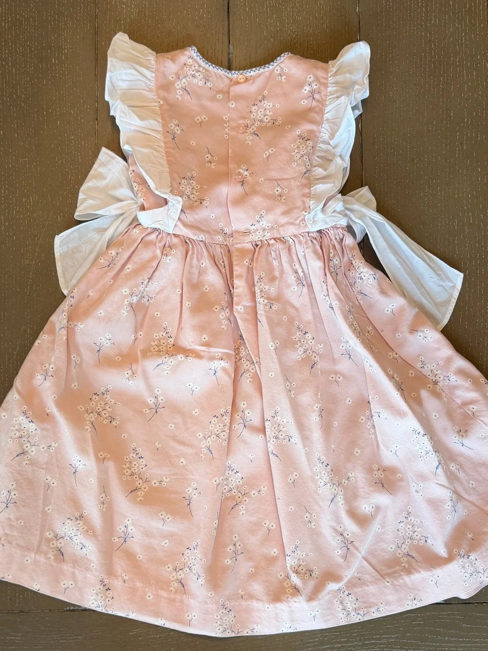 Sophie & Lucas Girls’ Preppy Pink Floral Cotton Summer Dress • Size Small (6)